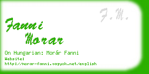 fanni morar business card